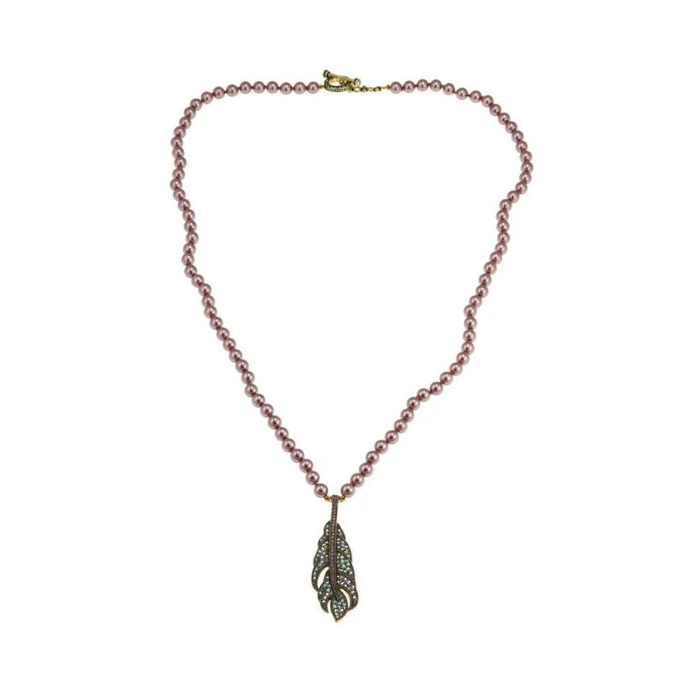 Heidi Daus "Stroke of Fabulous" Light Amethyst Beaded Crystal Drop Necklace